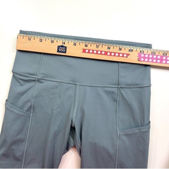 Lululemon Fast and Free Crop 19" Blue Cast Non Reflective Leggings - Picture 11 of 15